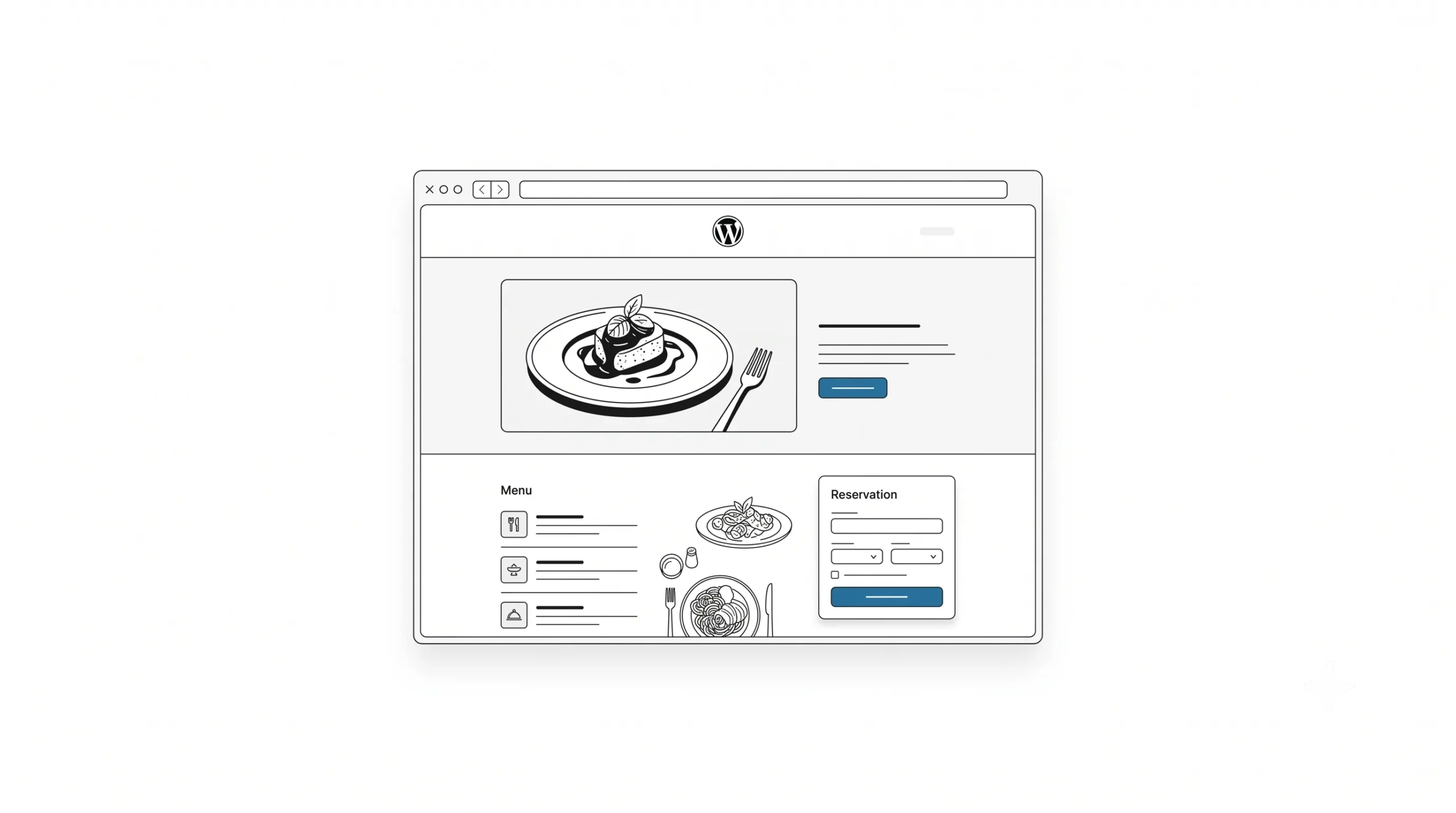 Подборка шаблонов WordPress для ресторана 1 Подборка шаблонов WordPress для ресторана 1