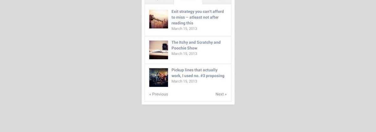Как добавить виджет с закладками в WordPress 1 tabs
