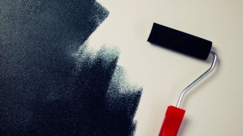 painting-black-paint-roller