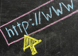 Chalk writing - Visiting web site