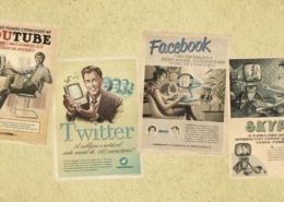 Youtube, Facebook, Twitter, Skype