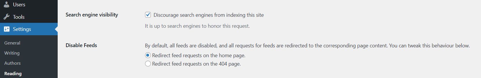 Kā atslēgt RSS plūsmas WordPress 2 WordPress