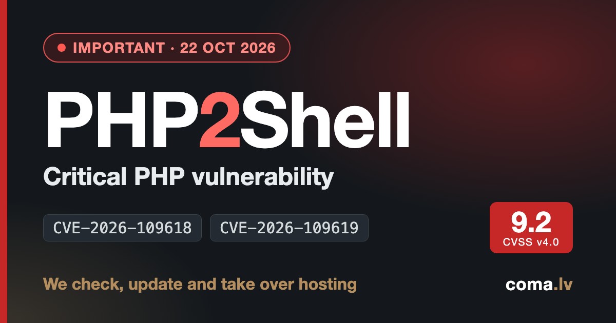 PHP2Shell — critical PHP vulnerability CVE-2026-109618 and CVE-2026-109619